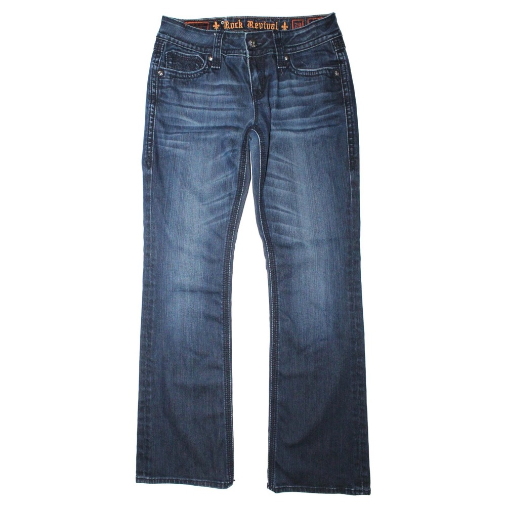 Rock Revival Debbie Boot Cut Dark Jeans Women's Size 29 Look Unworn EXCELLENT